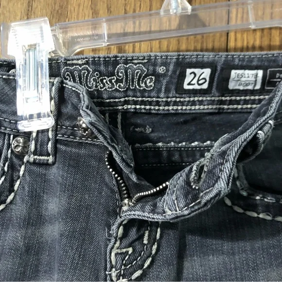 Miss Me black boot cut jeans size 26 - Picture 5 of 12